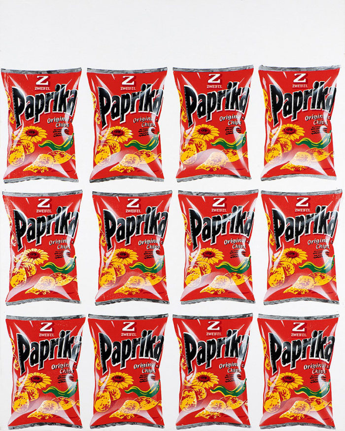 12 paquets de Chips Paprika - oeuvre de Nicolas Noverraz NSNZ171_SD