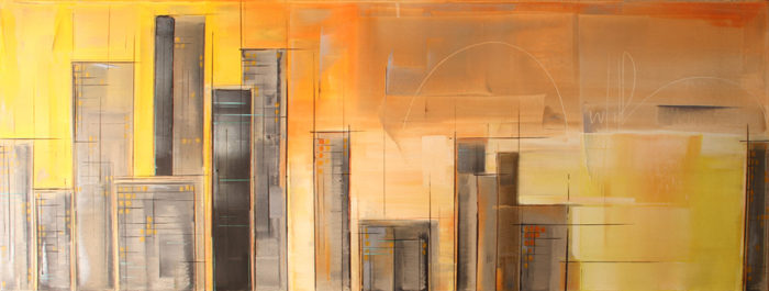 Fin de journée sur Manhattan - oeuvre de Nicolas Wirth NSWH7-SD