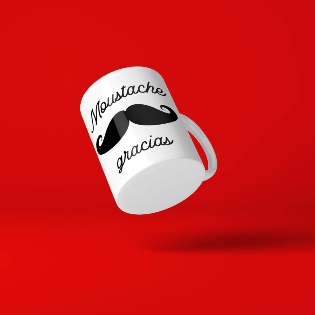 Tasse mustache gracias